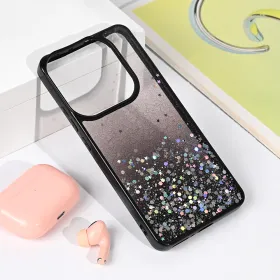Futrola - maska Frame Glitter za Xiaomi Redmi Note 14 5G crna.