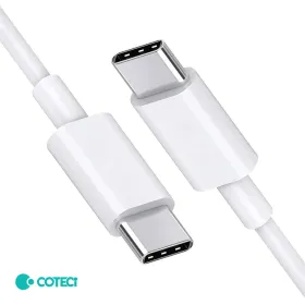 USB Data kabl Coteci 32117 5A 60W 40 Gps PD Type C na Type C beli 1m.