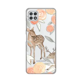 Silikonska futrola - maska print Skin za Samsung A226 Galaxy A22 5G Flower Deer.