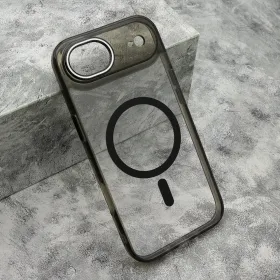 Futrola - maska COLOR RING MagSafe za iPhone 17 AIR (6.6) crna (MS).