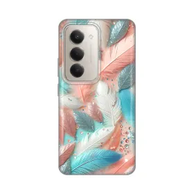 Silikonska futrola - maska print za Xiaomi Redmi 15 4G Pastel Feathers.