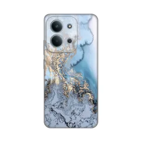 Silikonska futrola - maska print za Xiaomi Redmi 15C 4G Blue Gold Marble.