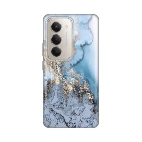Silikonska futrola - maska print za Xiaomi Redmi 15 4G Blue Gold Marble.