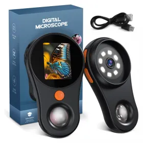 Digitalni mikroskop JWD mali prenosni crni.