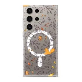 Futrola - maska silikonska print MagSafe za Samsung S928 Galaxy S24 Ultra 5G autumn (MS).