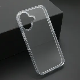 Futrola - maska COLOR FRAME za iPhone 16 (6.1) srebrna (providna) (MS).