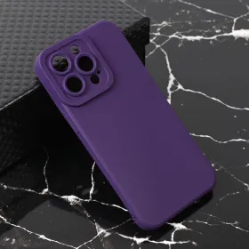 Futrola - maska Teracell Giulietta za iPhone 13 6.1 mat tamno ljubicasta.