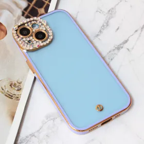 Futrola - maska Cirkon Camera za iPhone 15 6.1 ljubicasta.