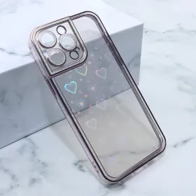 Futrola - maska Heart IMD za iPhone 14 Pro Max (6.7) roze (MS).