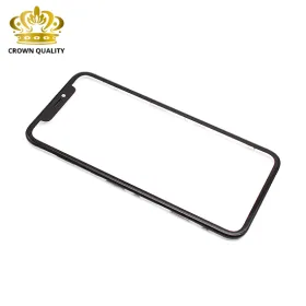 Staklo touchscreen-a za iPhone 11 + frame + OCA stiker (Crown Quality) black (MS).