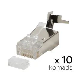 Konektor RJ45 metal CAT 7 10 kom.