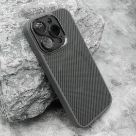 Futrola - maska CARBON MagSafe za iPhone 15 Pro (6.1) siva (small camera) (MS).
