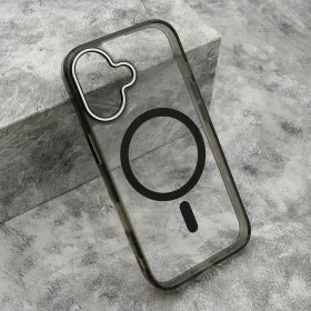 Futrola - maska COLOR RING MagSafe za iPhone 17 (6.3) crna (MS).