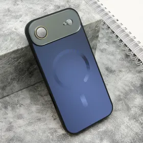 Futrola - maska COLOR METAL Magsafe za iPhone AIR (6.6) crna (MS).