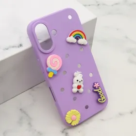 Futrola - maska TOY za iPhone 16 (6.1) ljubicasta (MS).