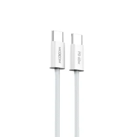 USB data kabl MOXOM MX-CB238 PD 60W Type-C na Type-C beli (MS).
