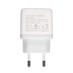 Kucni punjac LDNIO A2221 2xUSB, 12W sa micro USB kablom beli.