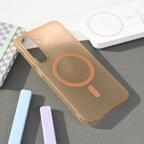 Futrola - maska Magsafe mat PC za Samsung S936 Galaxy S25 Plus braon.