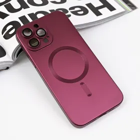 Futrola - maska Magsafe Chrome za iPhone 13 Pro Max 6.7 bordo.