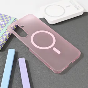 Futrola - maska Magsafe mat PC za Samsung A266 Galaxy A26 5G roze.