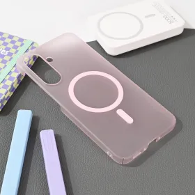 Futrola - maska Magsafe mat PC za Samsung A366 Galaxy A36 5G roze.