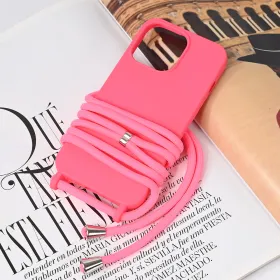 Futrola - maska Crossbody za iPhone 13 Pro 6.1 pink.