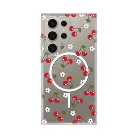 Futrola - maska print Magsafe za Samsung Galaxy S23 Ultra Cute Cherries.
