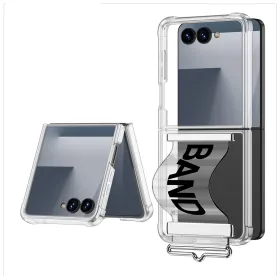 Futrola - maska CLEAR STRAP za Samsung F751B Galaxy Z Flip 7 5G crna (GKK case) (MS).