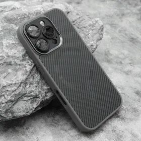 Futrola - maska CARBON MagSafe za iPhone 16 Pro (6.3) siva (small camera) (MS).