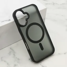 Futrola - maska SILKY MAGSAFE za iPhone 16 (6.1) crna (MS).