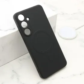 Futrola - maska VELVET TOUCH MagSafe za Samsung S936 Galaxy S25 Plus 5G crna (MS).