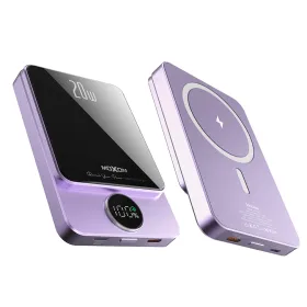 Power Bank prenosiva baterija MagSafe Moxom MX-PB110 LED PD20W 5000mAh ljubicasti (MS).