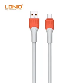 USB Data kabl LDNIO LS601 30W Fast Type C sivi 1m.