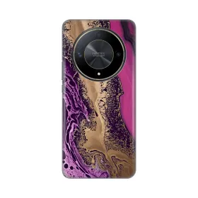 Silikonska futrola - maska print za Huawei Honor Magic 6 lite Purple Gold Marble.