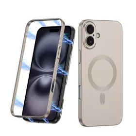 Futrola - maska 360 COLOR MagSafe za iPhone 16 (6.1) titanijum (GKK case) (MS).