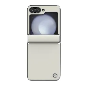 Futrola - maska Nillkin Cam Shield Leather Case za Samsung F741B/F761B Galaxy Z Flip 6 5G/Z Flip 7 FE 5G bela (MS).