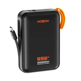 Power Bank prenosiva baterija Moxom MX-PB188 65W super fast 20000MAH Type C crni (MS).