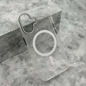 Futrola - maska COLOR RING MagSafe za iPhone 17 (6.3) bela (MS).