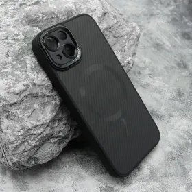 Futrola - maska CARBON MagSafe za iPhone 13 (6.1) crna (small camera) (MS).