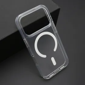 Futrola - maska COLOR FRAME MagSafe za iPhone 17 Pro (6.3) srebrna (providna) (MS).