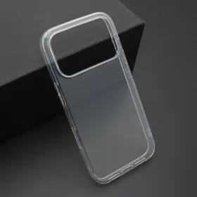 Futrola - maska ultra tanki PROTECT silikon za iPhone 17 Pro (6.3) providna (bela) (MS).