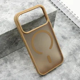 Futrola - maska SILKY MagSafe mat za iPhone 17 Pro (6.3) zlatna (MS).