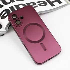 Futrola - maska Magsafe Chrome za iPhone 16 6.1 bordo.