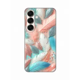 Silikonska futrola - maska print za Samsung S931 Galaxy S25 Pastel Feathers.