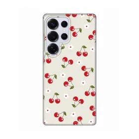 Silikonska futrola - maska print za Samsung S938 Galaxy S25 Ultra Cherry and Flowers.