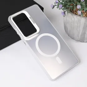 Futrola - maska Magsafe Clear za Samsung S938 Galaxy S25 Ultra srebrna.