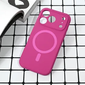 Futrola - maska Magsafe Pure color za iPhone 17 Pro 6.3 tamno pink.