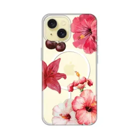 Futrola - maska print Magsafe za iPhone 15 6.1 Hibiscus.