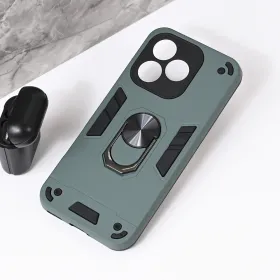 Futrola - maska Hard Ring za Huawei Honor 400 Lite tamno siva.