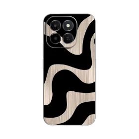 Silikonska futrola - maska print Skin za Huawei Honor X6c Black Flow.